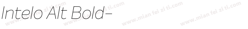 Intelo Alt Bold字体转换